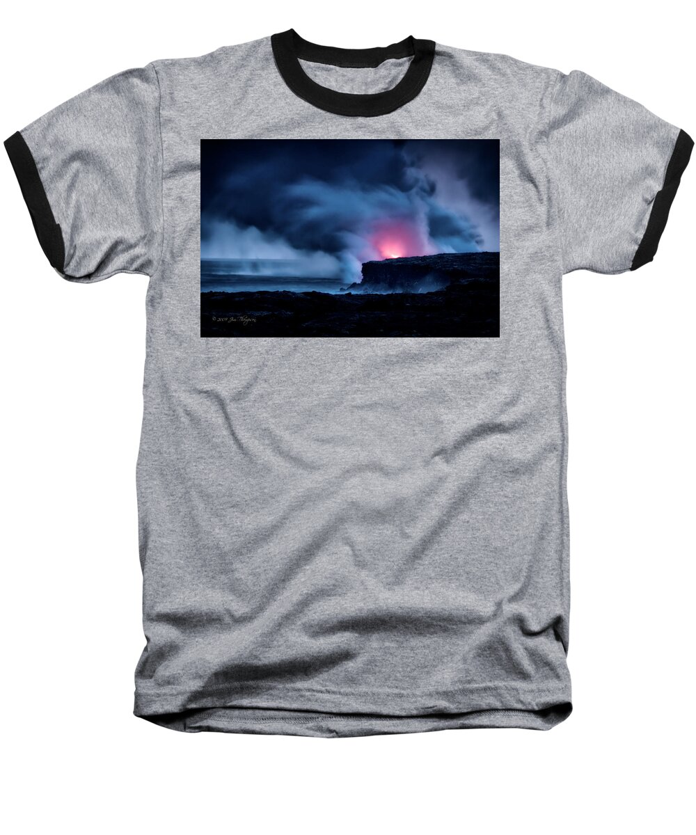 Pu'u 'o'o Baseball T-Shirt featuring the photograph New Earth by Jim Thompson