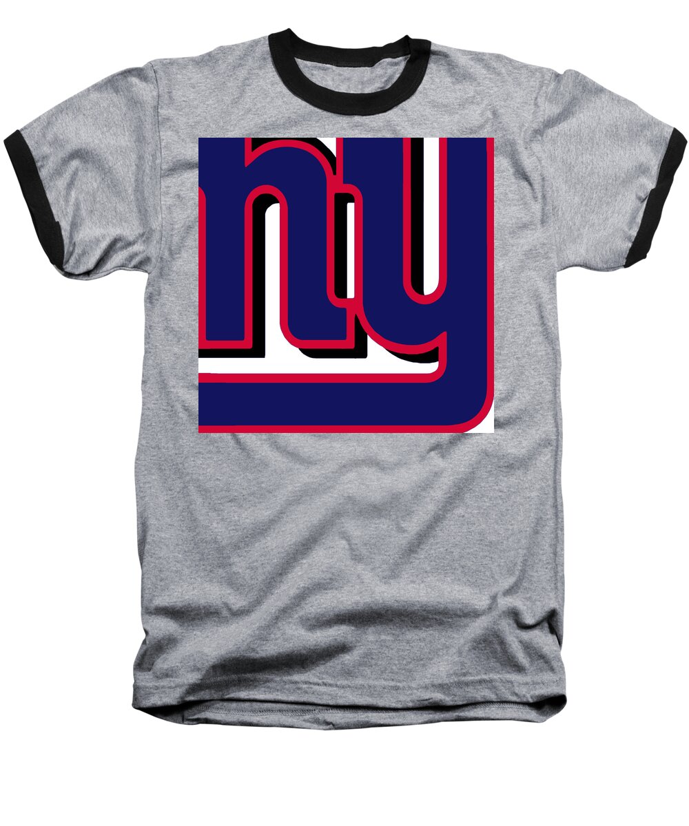 New York Baseball T-Shirt featuring the painting New York Giants Football 2 by Tony Rubino