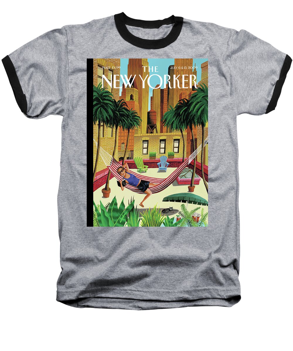 By Mark Ulriksen Baseball T-Shirt featuring the painting Sanctuary by Mark Ulriksen