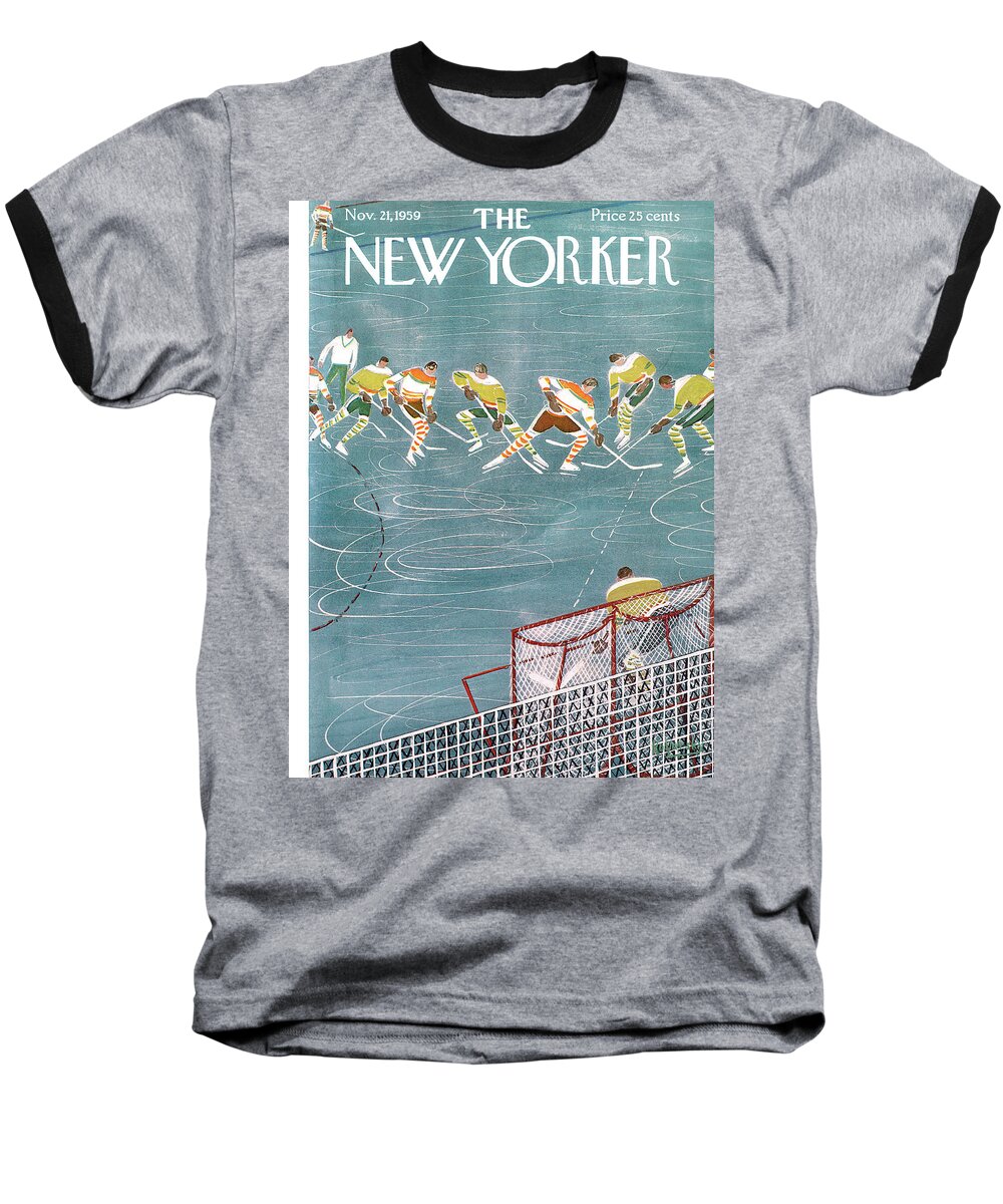 Sports Baseball T-Shirt featuring the painting New Yorker November 21st, 1959 by Anatol Kovarsky
