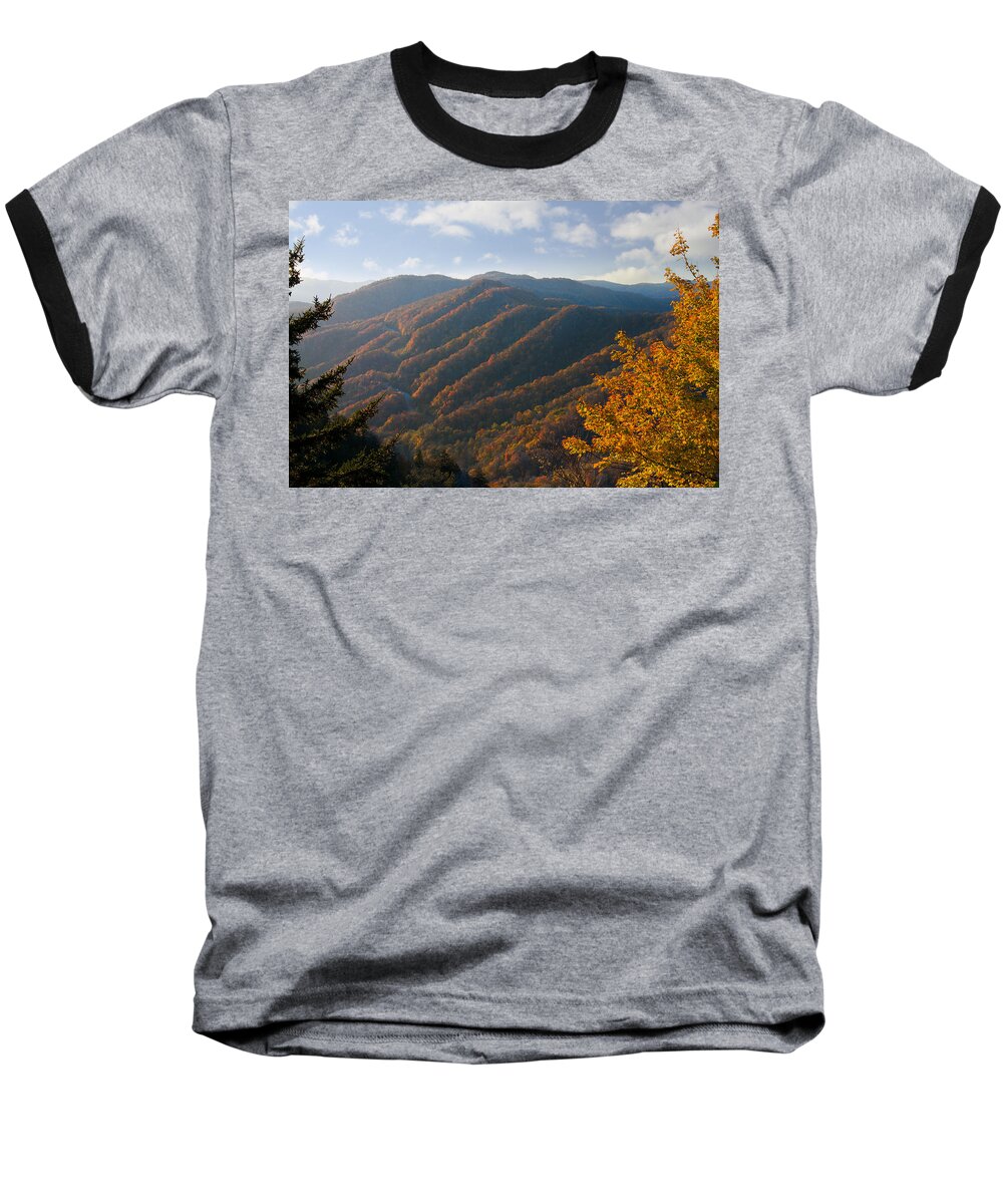 Newfound Gap Baseball T-Shirt featuring the photograph Newfound Gap by Melinda Fawver