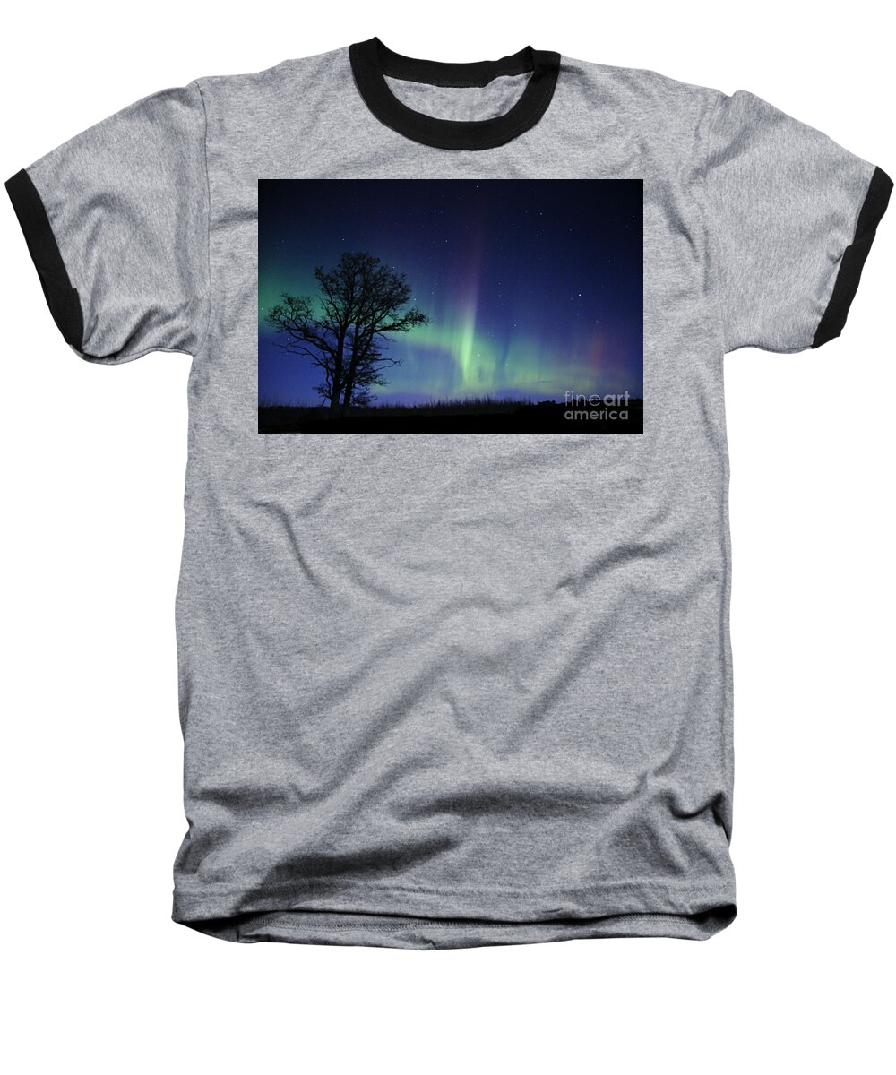 Photography Baseball T-Shirt featuring the photograph Night Time Dance by Larry Ricker
