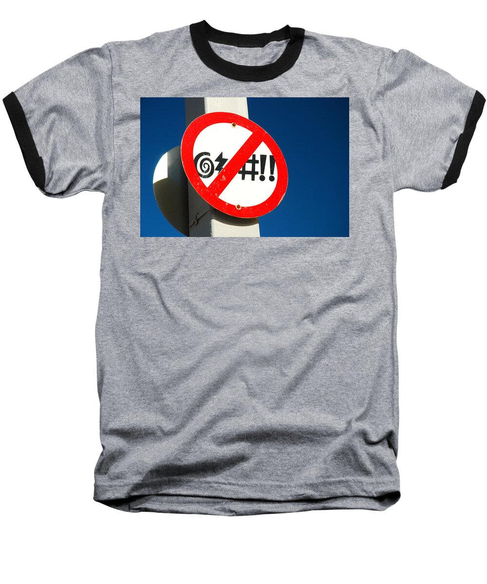 Virginia Baseball T-Shirt featuring the photograph No Cursing Here by James Kirkikis