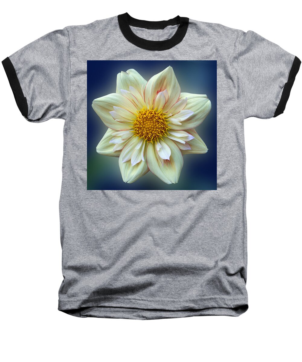 Flower Baseball T-Shirt featuring the photograph Dahlia - E Z Duzzit by Patti Deters