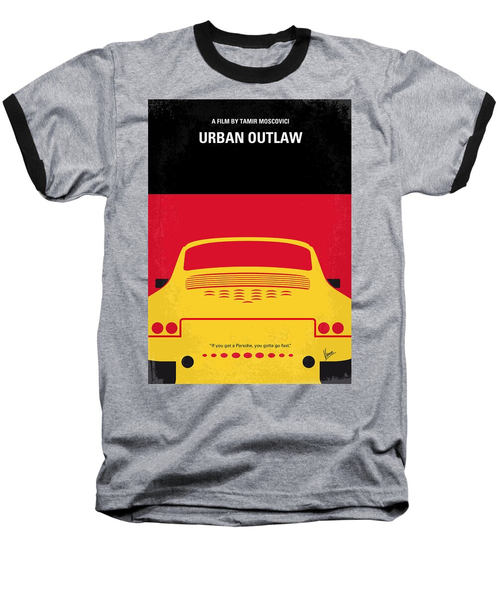 Urban Outlaw Baseball T-Shirt featuring the digital art No316 My URBAN OUTLAW minimal movie poster by Chungkong Art
