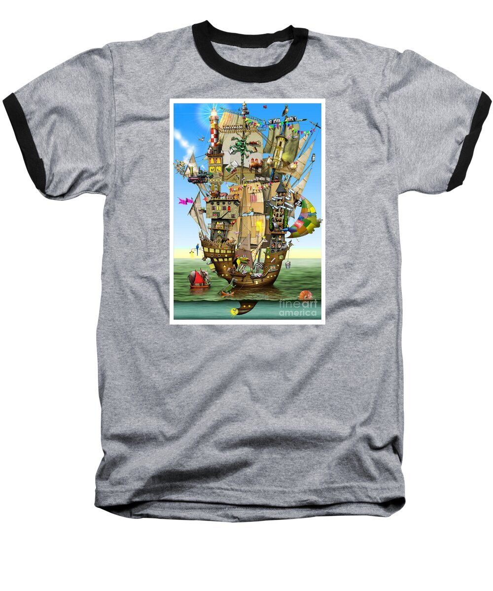 Colin Thompson Baseball T-Shirt featuring the digital art Norah's Ark by MGL Meiklejohn Graphics Licensing