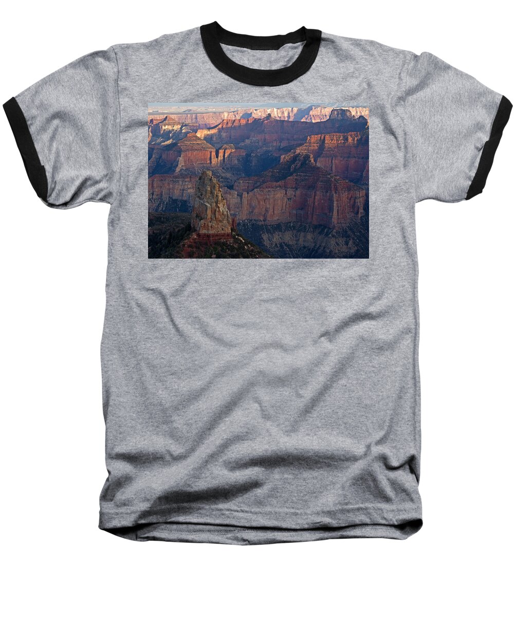 Grand Canyon Baseball T-Shirt featuring the photograph North Rim Sunset by Angie Schutt
