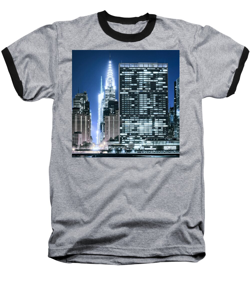 Gantry Plaza State Park Baseball T-Shirt featuring the photograph NY Sights by Theodore Jones