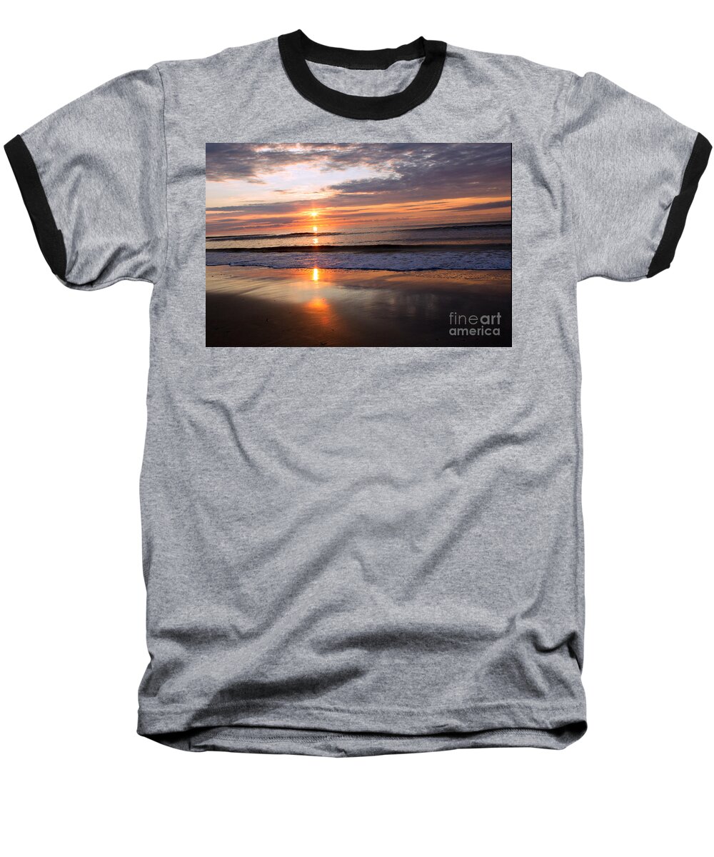 Ocean Isle Baseball T-Shirt featuring the photograph Ocean Isle Beach at Sunrise by Sandra Clark