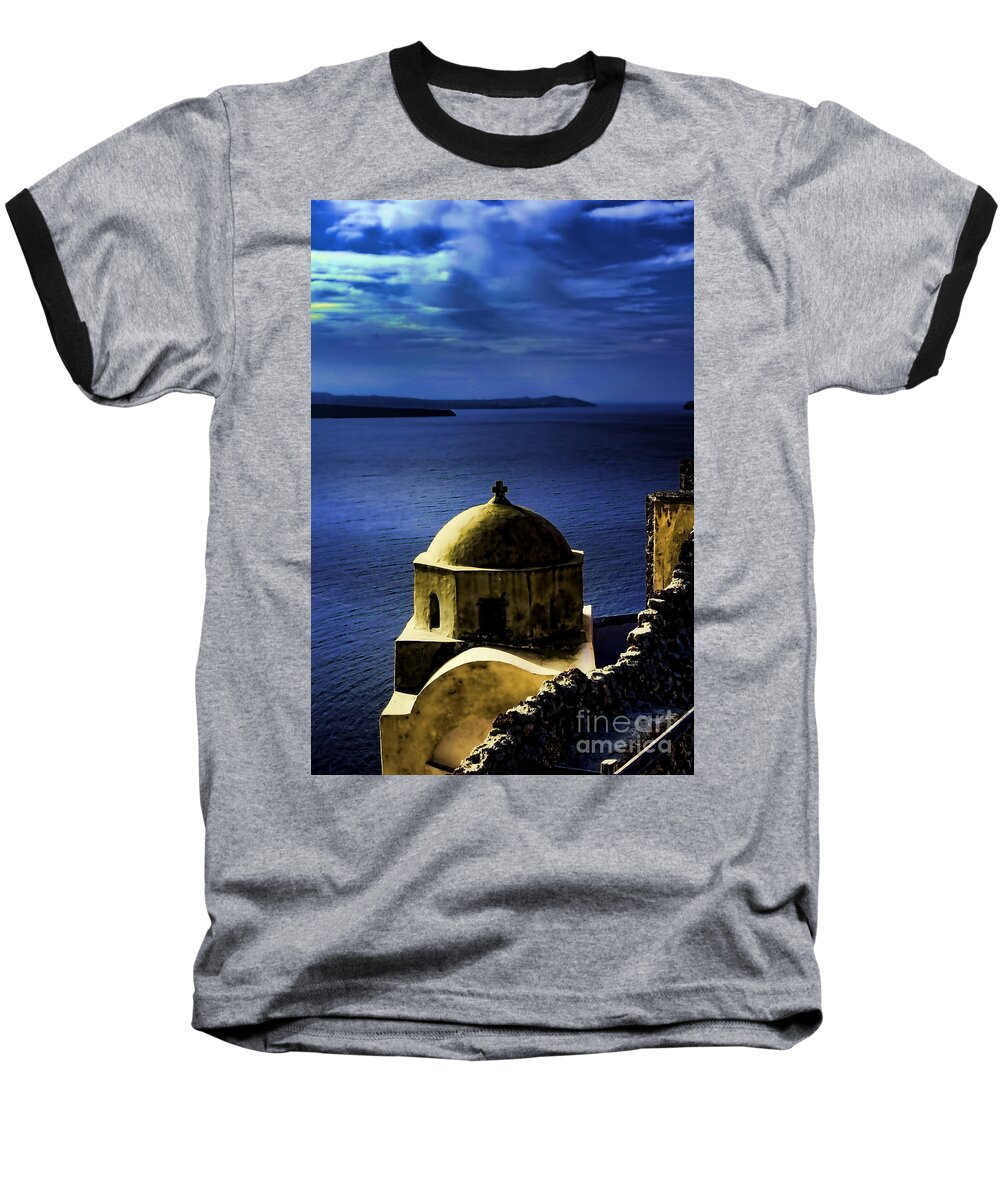 Europe Baseball T-Shirt featuring the photograph Oia Greece by Tom Prendergast