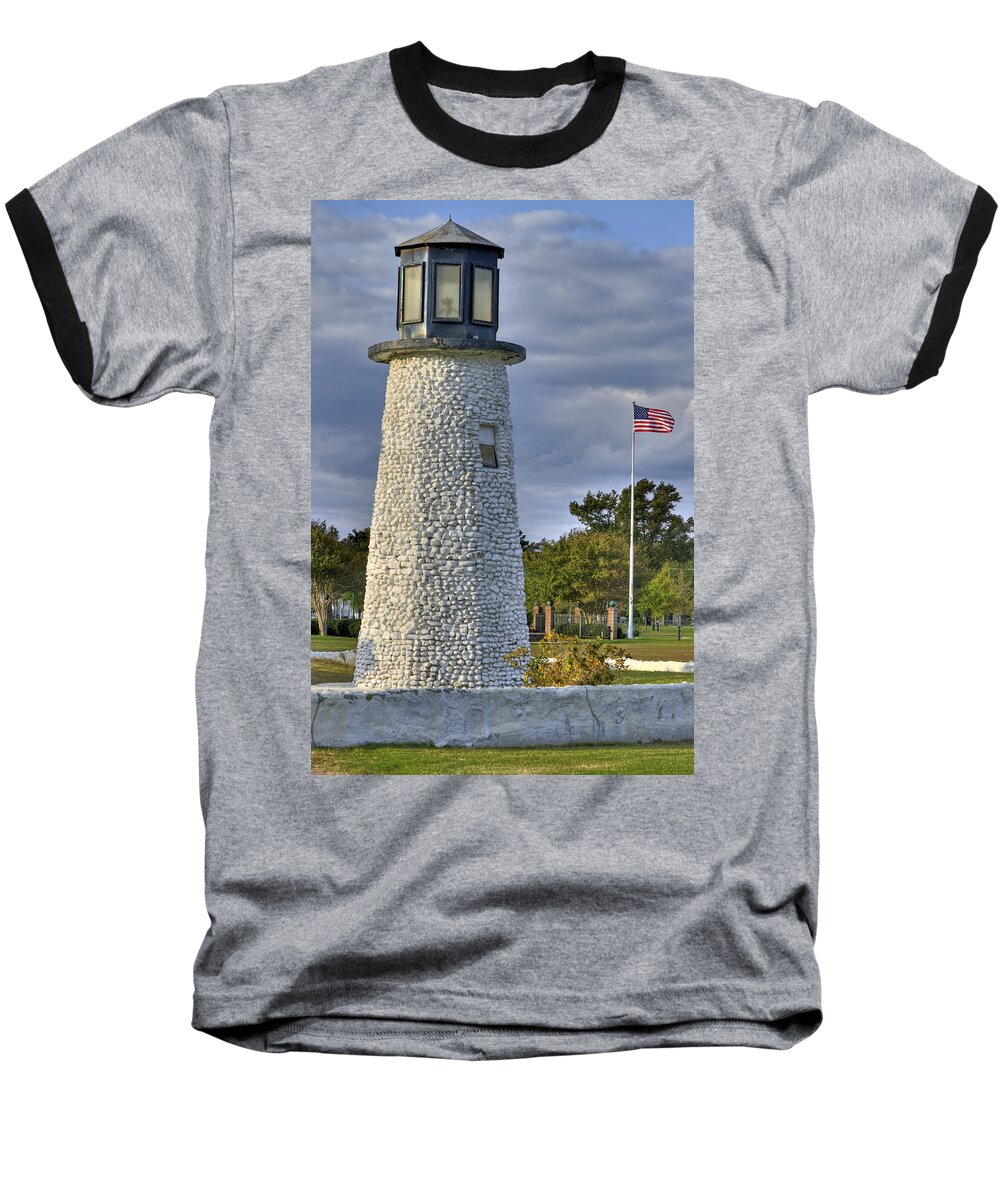 Buckroe Baseball T-Shirt featuring the photograph Old Buckroe Lighthouse by Jerry Gammon