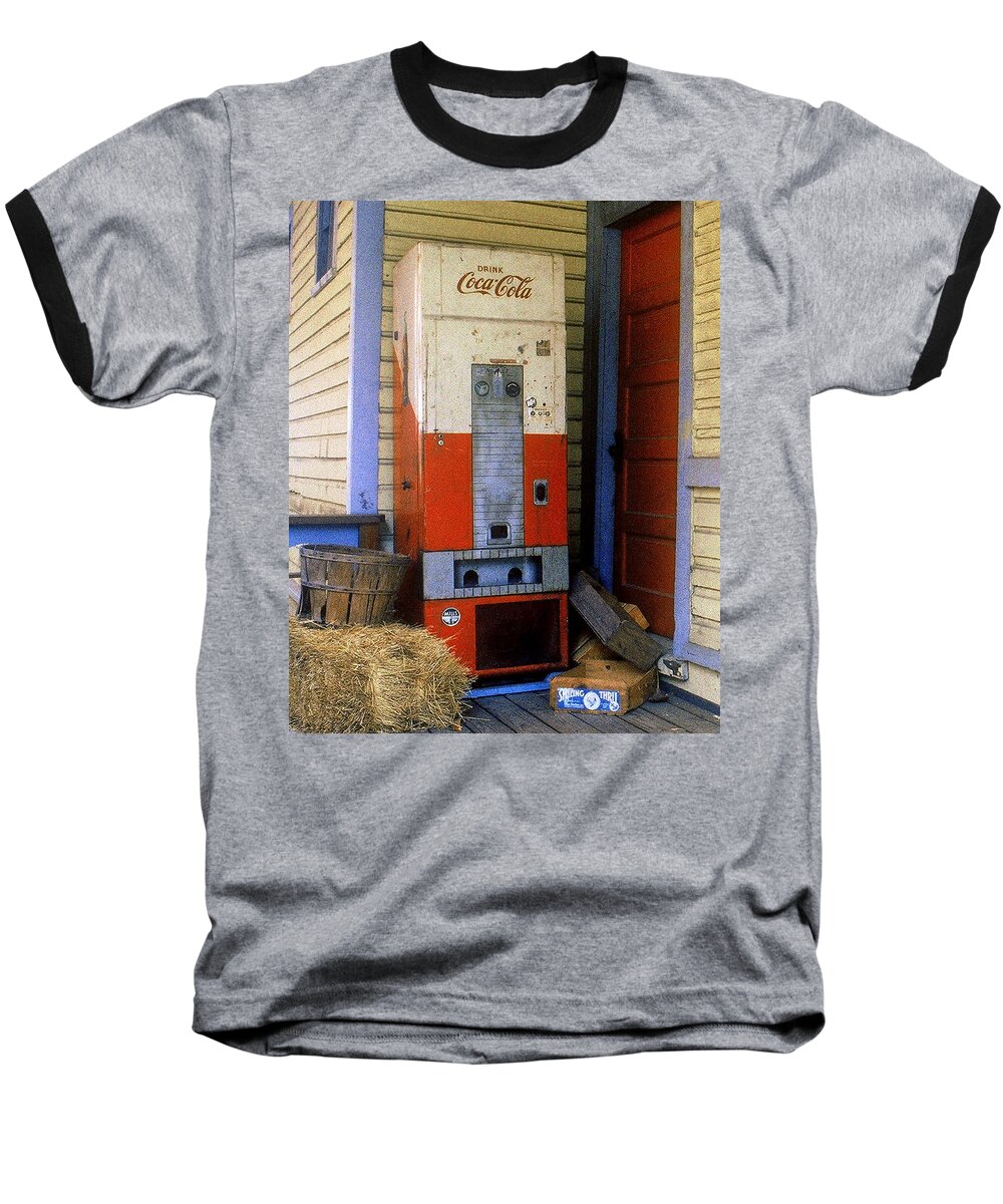 Fine Art Baseball T-Shirt featuring the photograph Old Coke Machine by Rodney Lee Williams