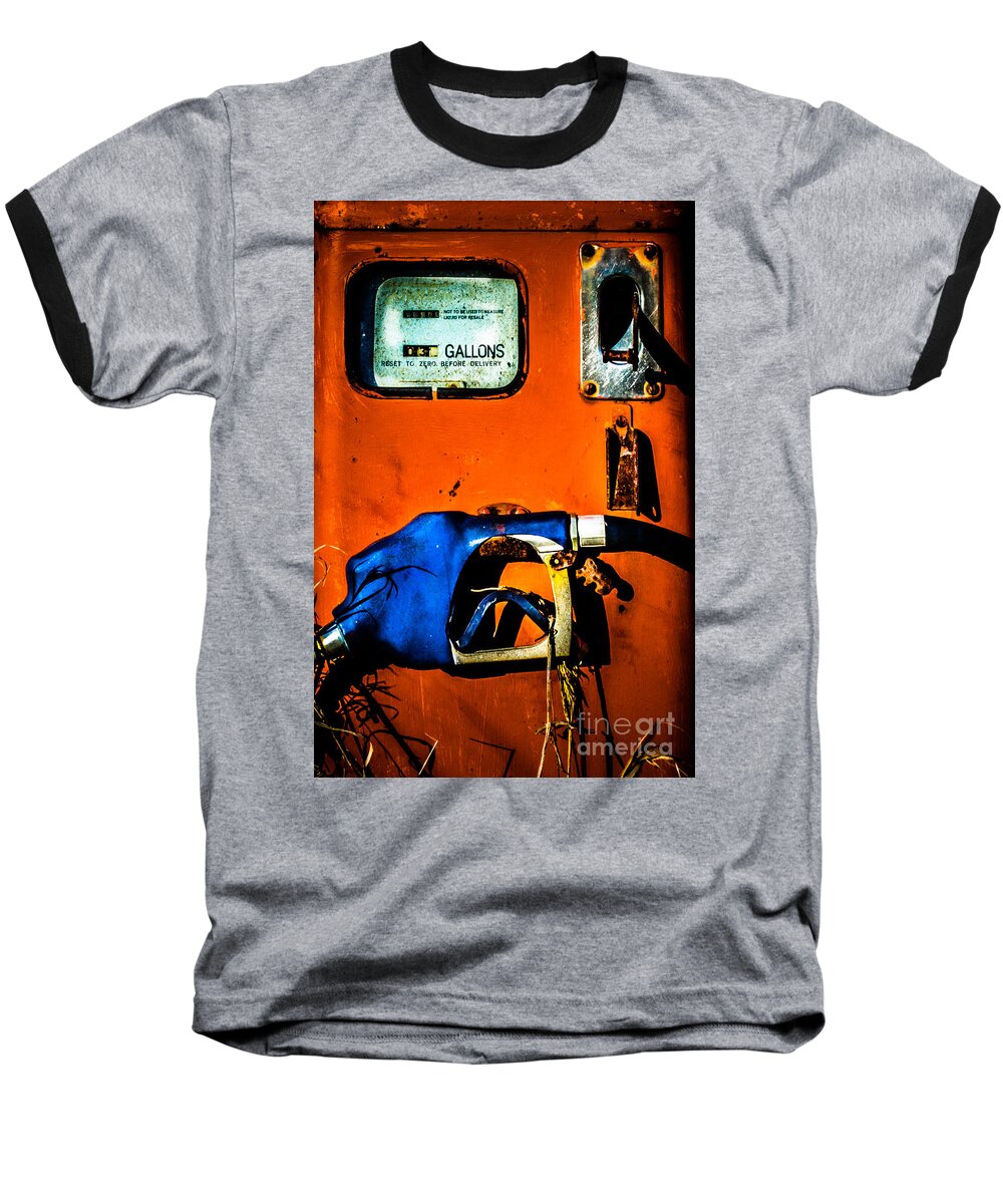 Barn Baseball T-Shirt featuring the photograph Old Farm Gas Pump by Michael Arend