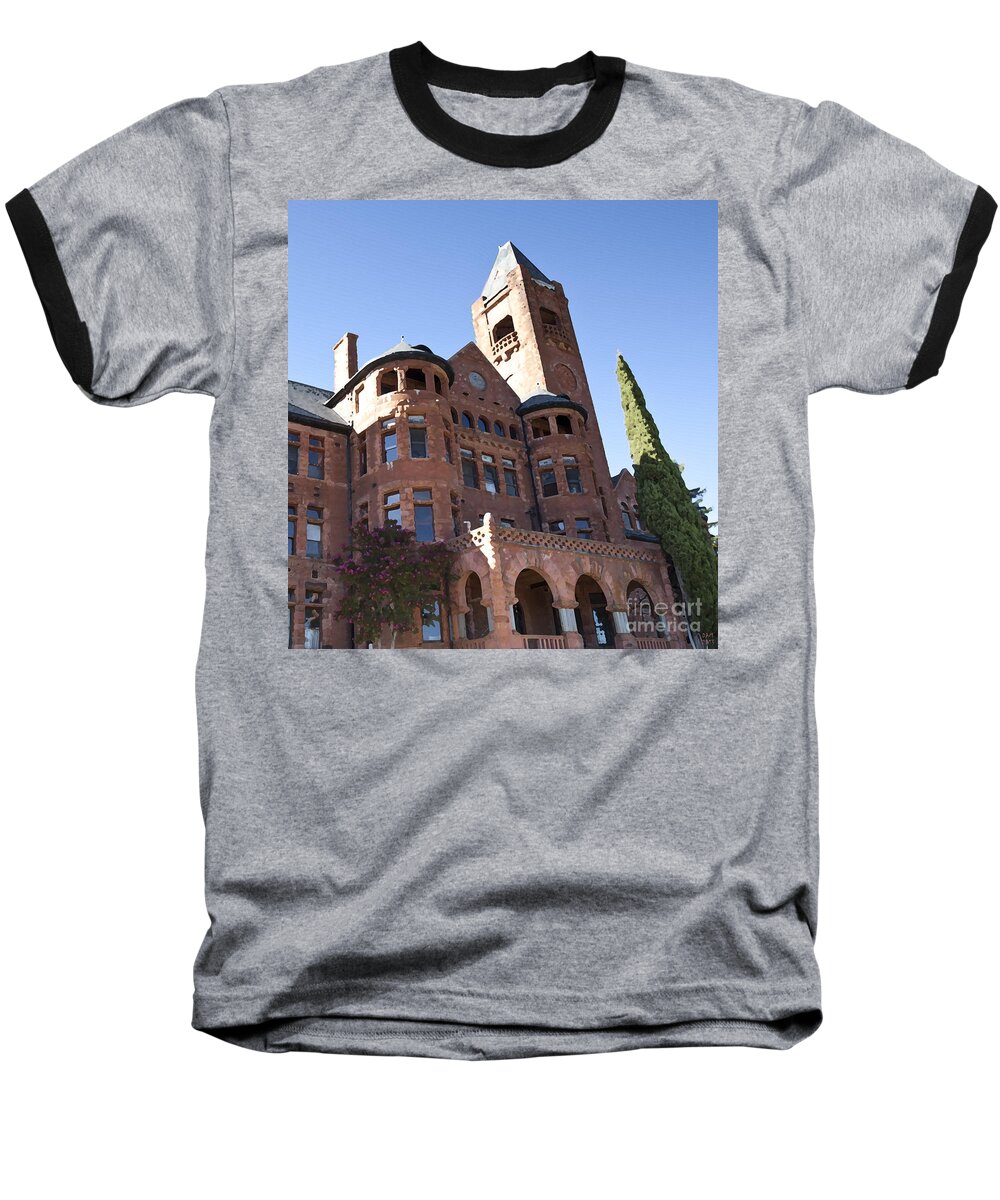 Preston Castle Baseball T-Shirt featuring the photograph Old Preston Castle by David Millenheft