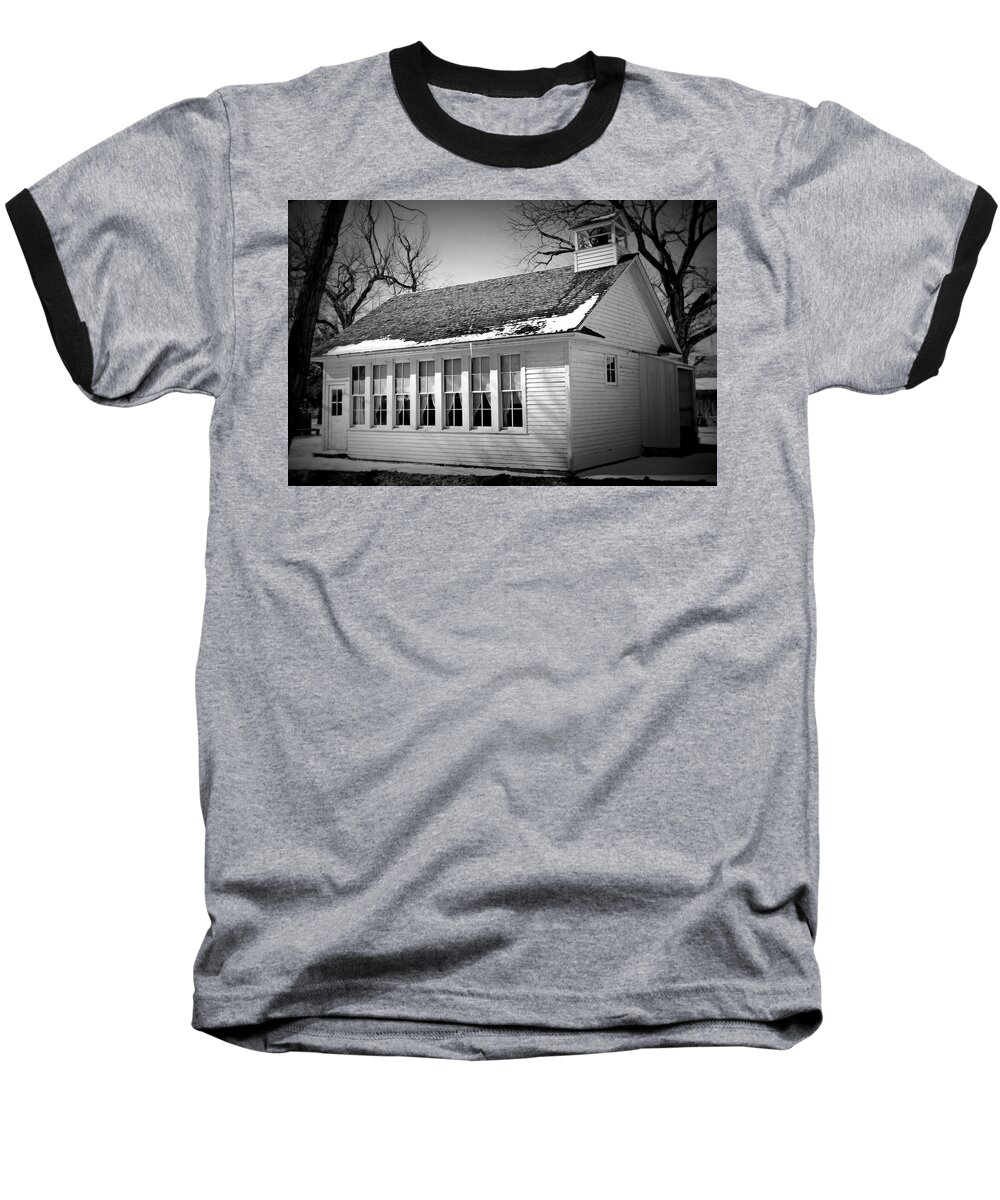 School Baseball T-Shirt featuring the photograph One Room School House by Lynn Sprowl