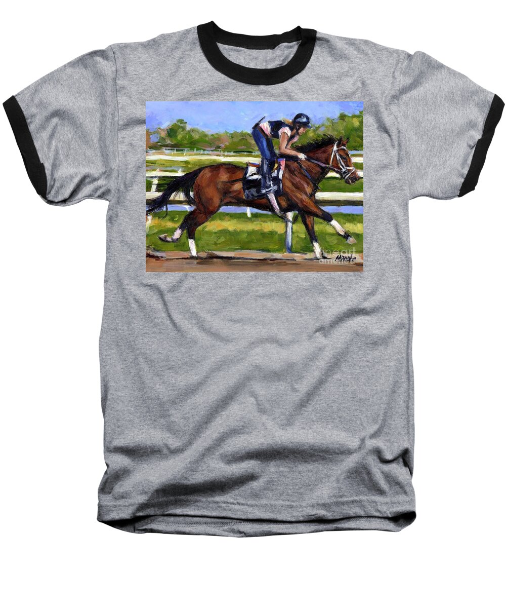 Horse Baseball T-Shirt featuring the painting Onlyforyou by Molly Poole