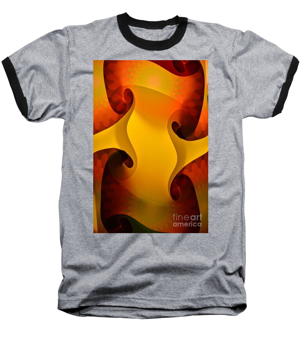 Abstract Baseball T-Shirt featuring the photograph Orange Glow by Tamara Michael