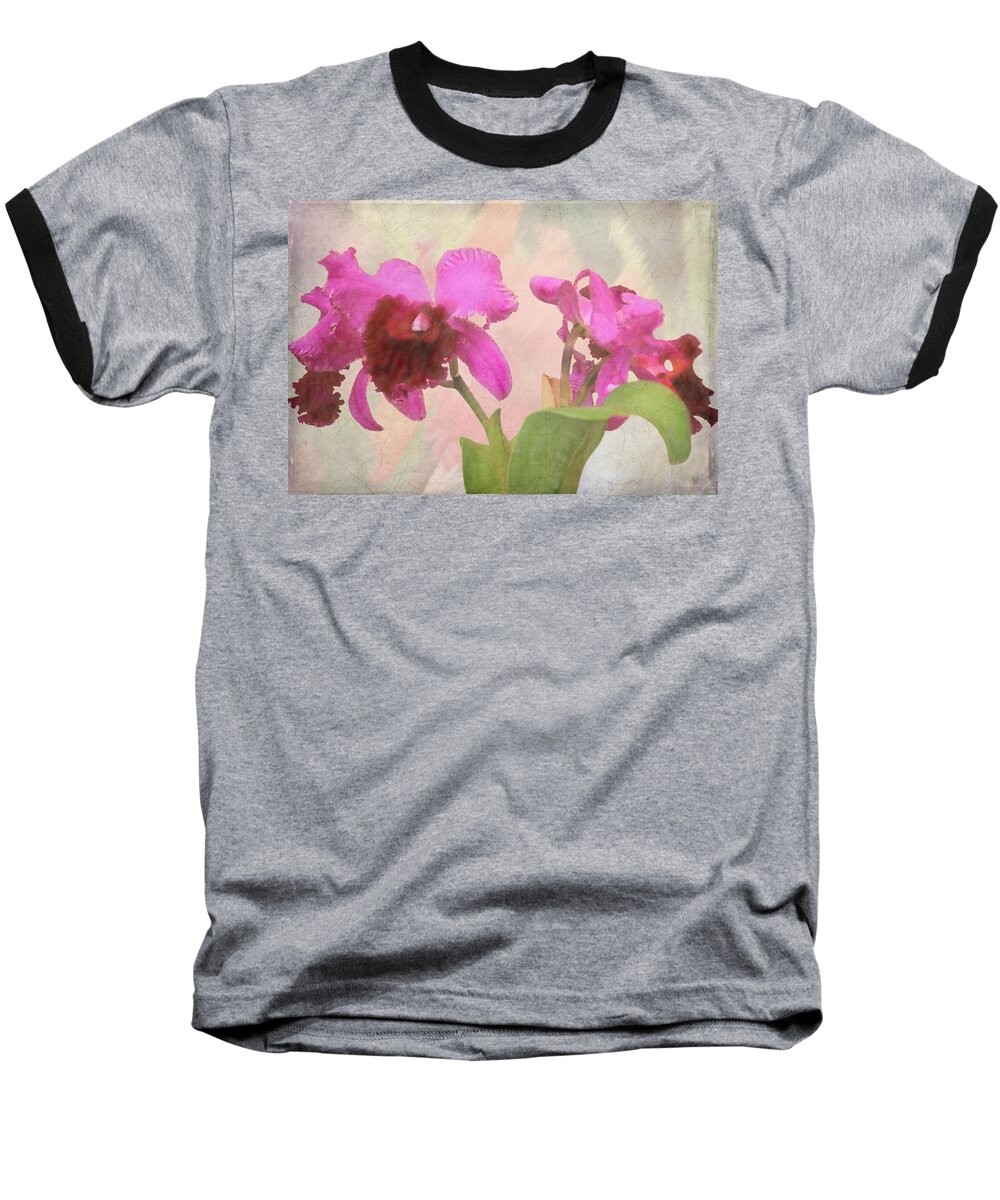 Flower Baseball T-Shirt featuring the photograph Orchid in Hot Pink by Rosalie Scanlon
