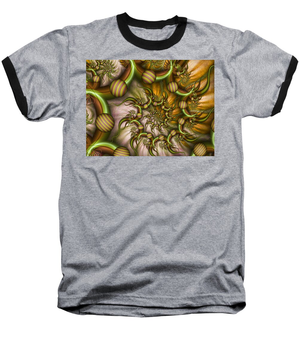 Abstract Baseball T-Shirt featuring the digital art Organic Playground by Gabiw Art
