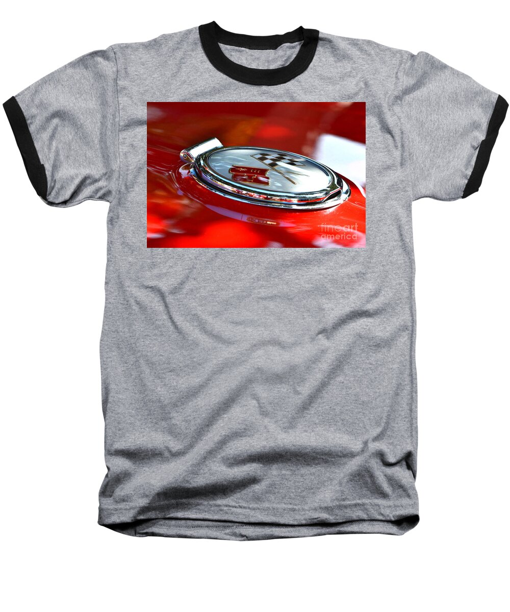  Baseball T-Shirt featuring the photograph Orig F. Injected 63 Corvette Stingray by Dean Ferreira