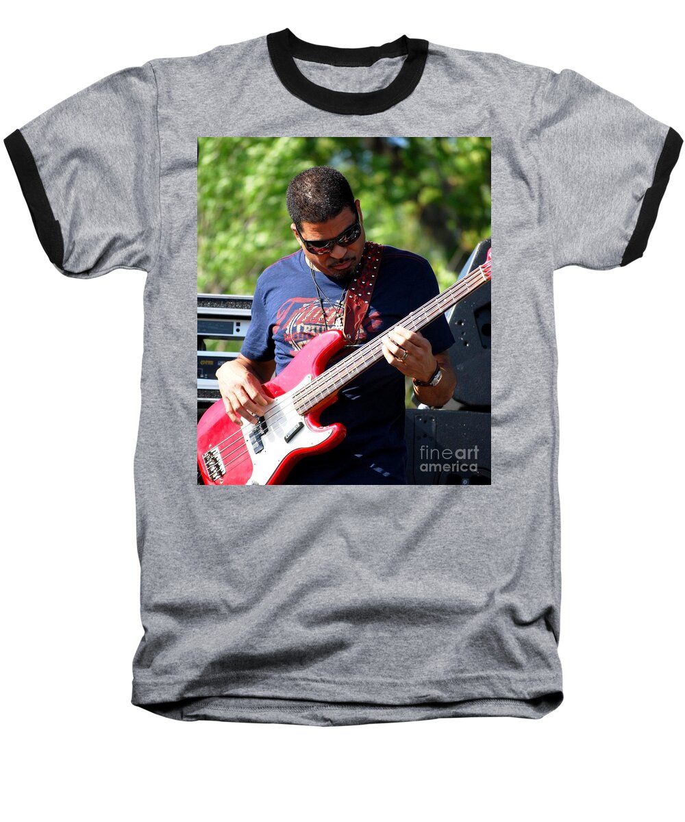 Music Baseball T-Shirt featuring the photograph Oteil Burbridge by Angela Murray