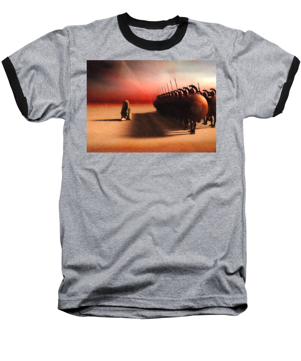 Egypt Baseball T-Shirt featuring the painting Out of Egypt by Bob Orsillo