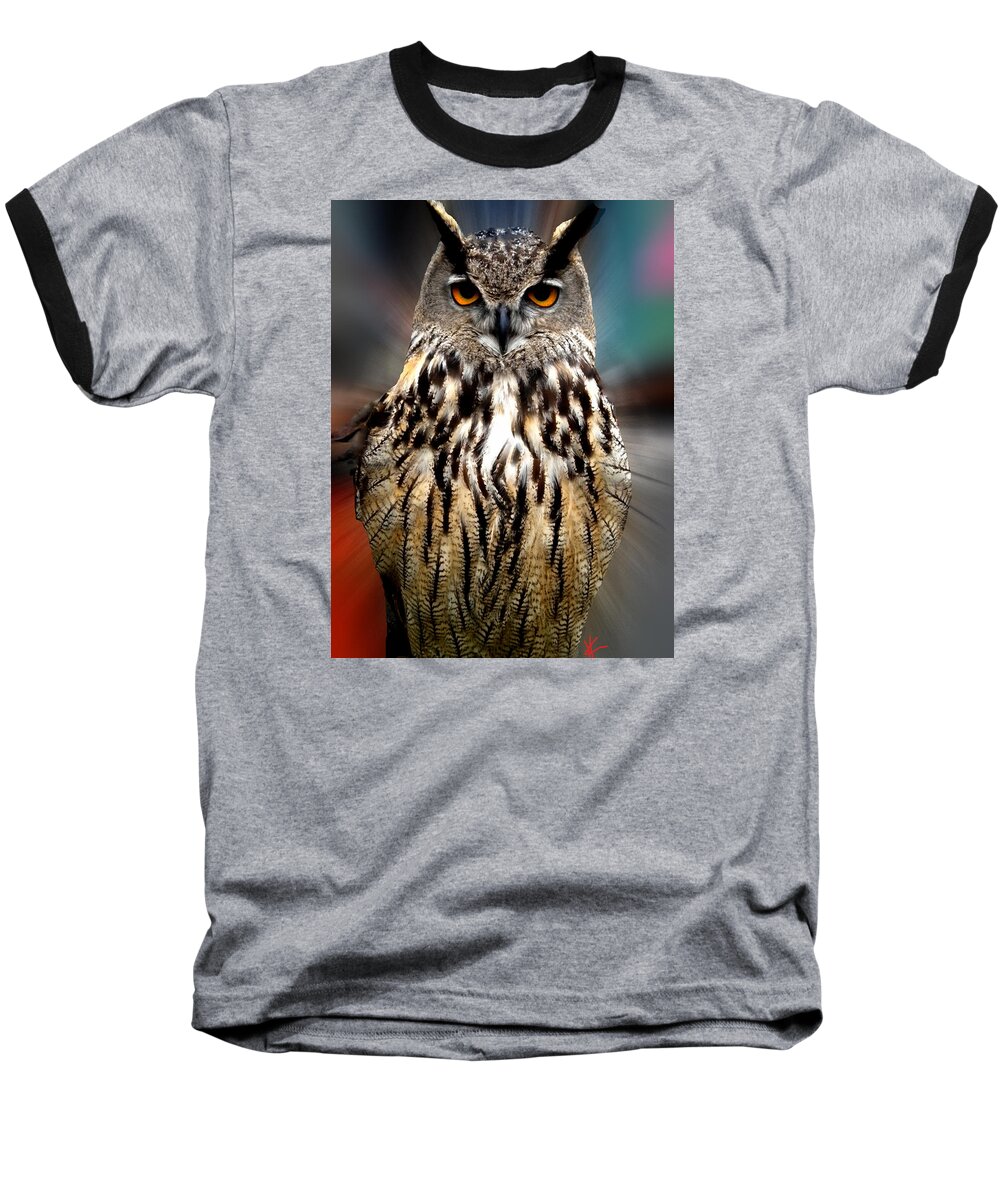 Colette Baseball T-Shirt featuring the photograph Owl Living in the Spanish Mountains by Colette V Hera Guggenheim