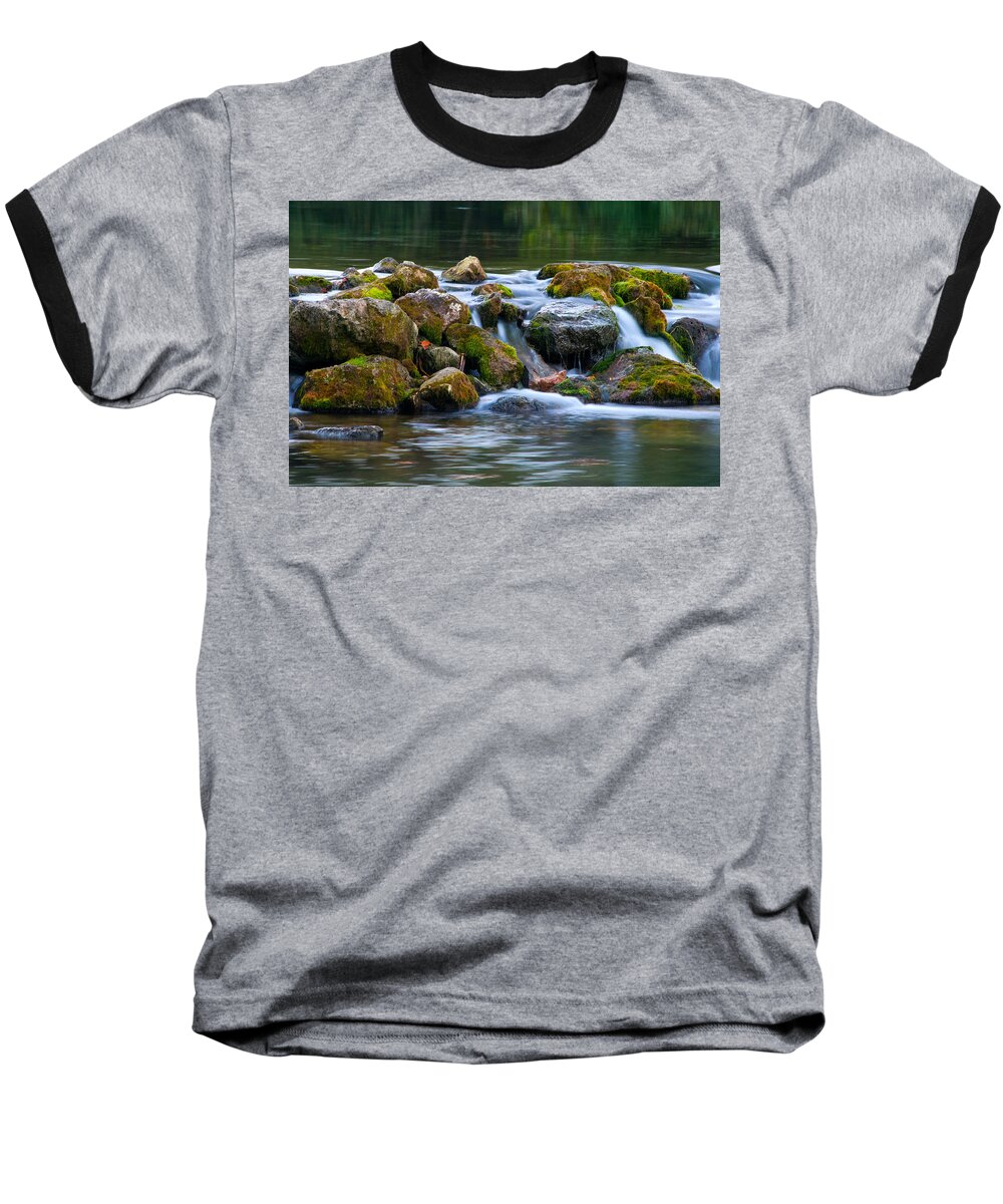 Waterfall Baseball T-Shirt featuring the photograph Ozark Waterfall by Steve Stuller