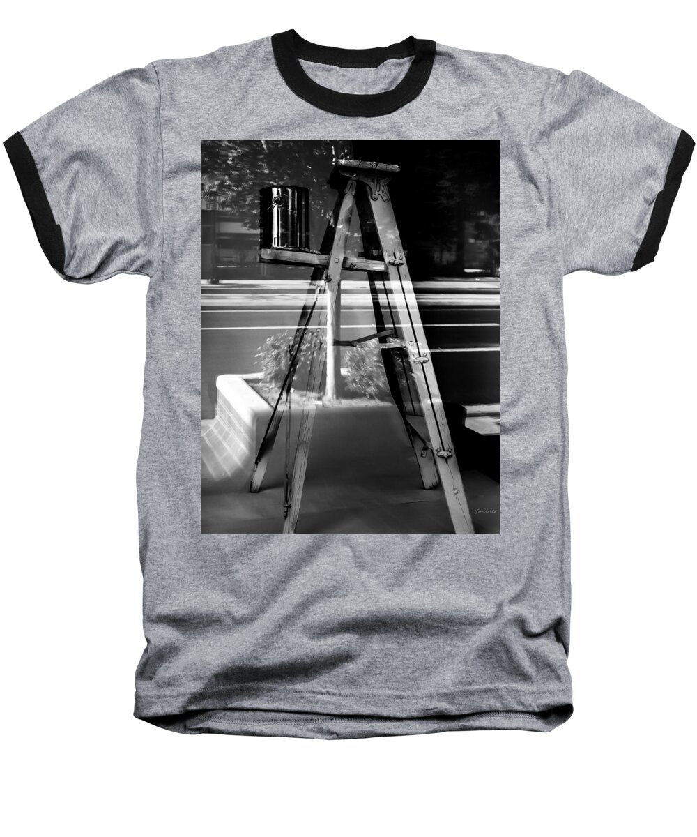 Abstracts Baseball T-Shirt featuring the photograph Painted Illusions - Abstract by Steven Milner