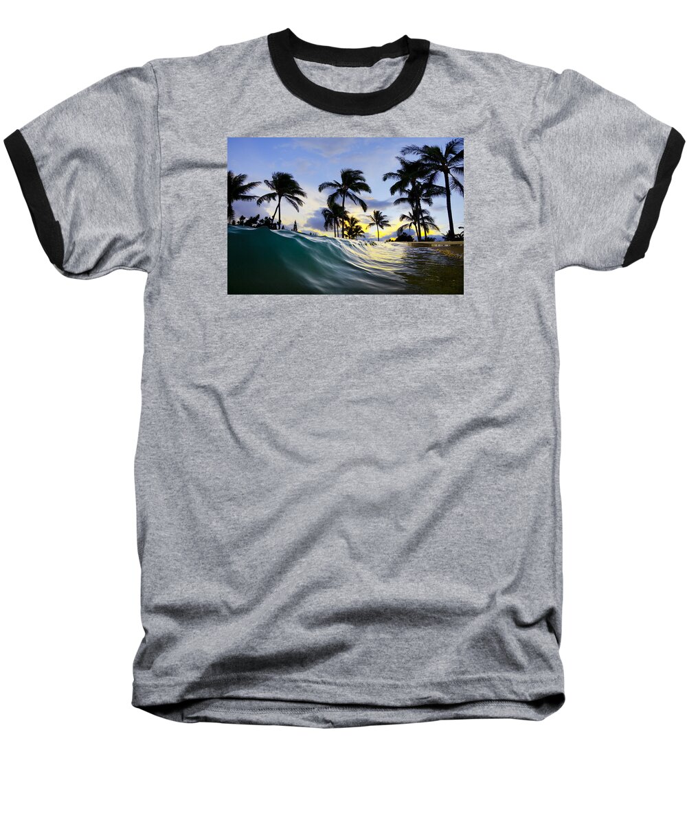 Palm Tree Baseball T-Shirt featuring the photograph Palm wave by Sean Davey