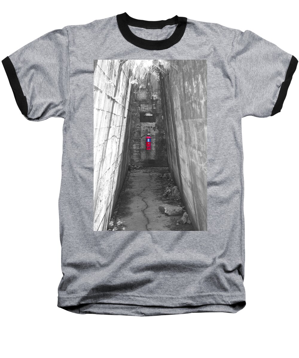 Fire Extinguisher Baseball T-Shirt featuring the photograph Past Emergency by Spencer Hughes