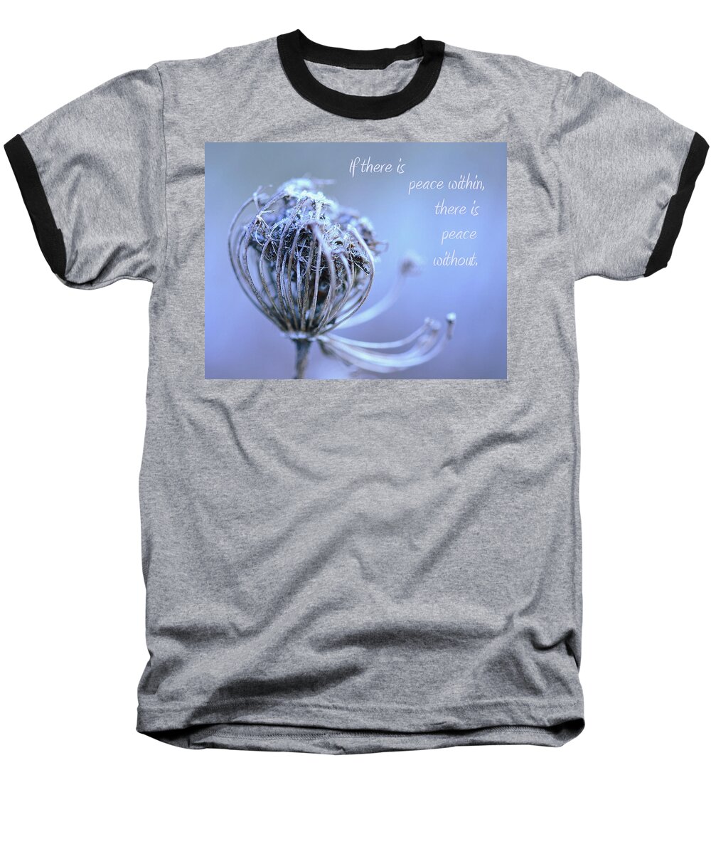 Seedhead Baseball T-Shirt featuring the photograph Peace by Michelle Ayn Potter