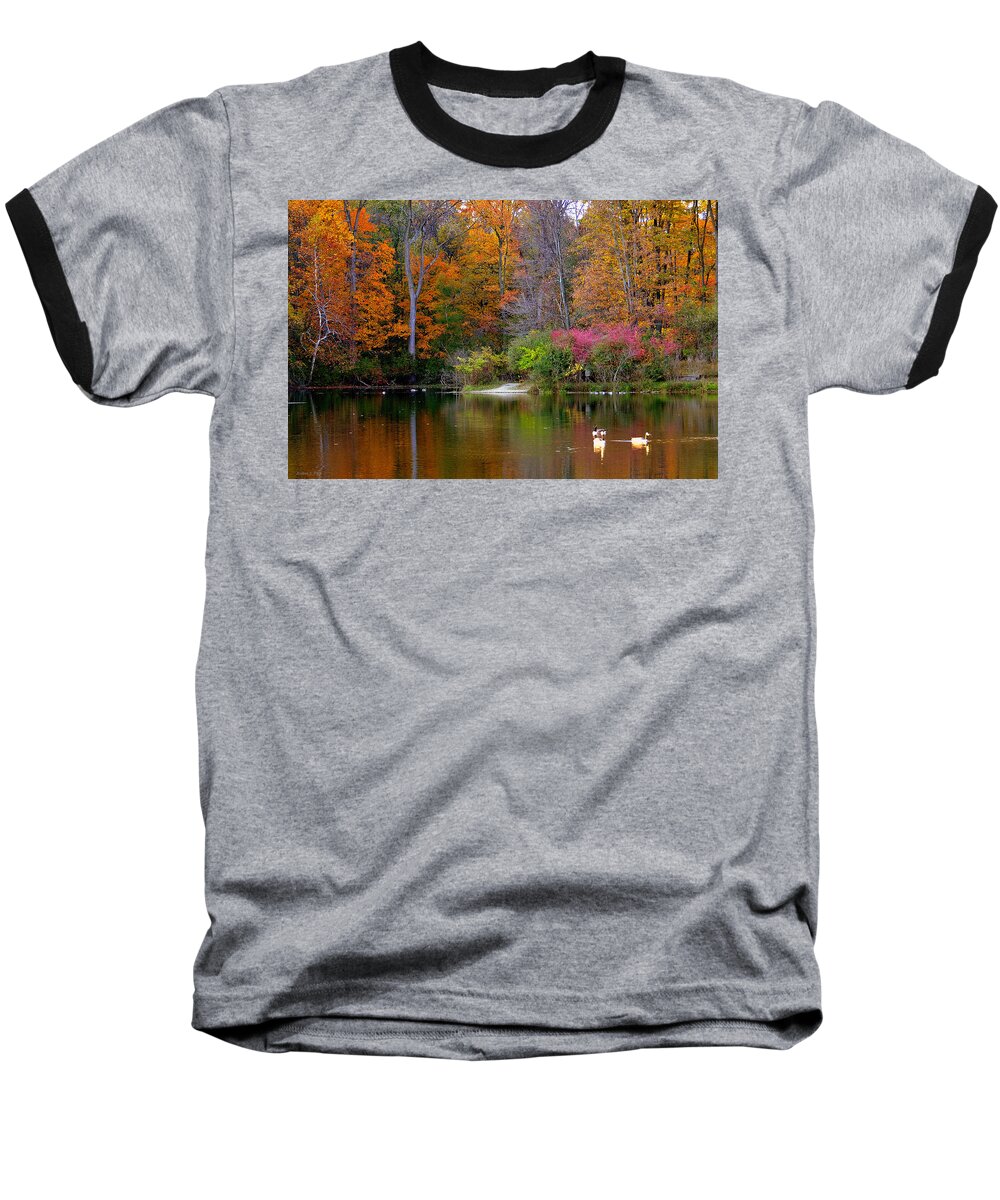 Lake Baseball T-Shirt featuring the photograph Peaceful Lake by Andrea Platt