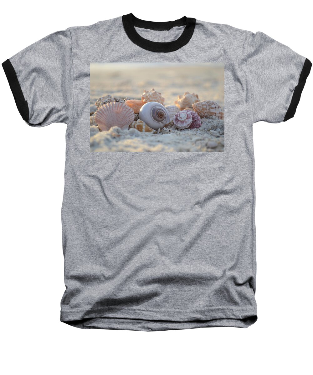 Seashell Baseball T-Shirt featuring the photograph Peaceful Whispers by Melanie Moraga