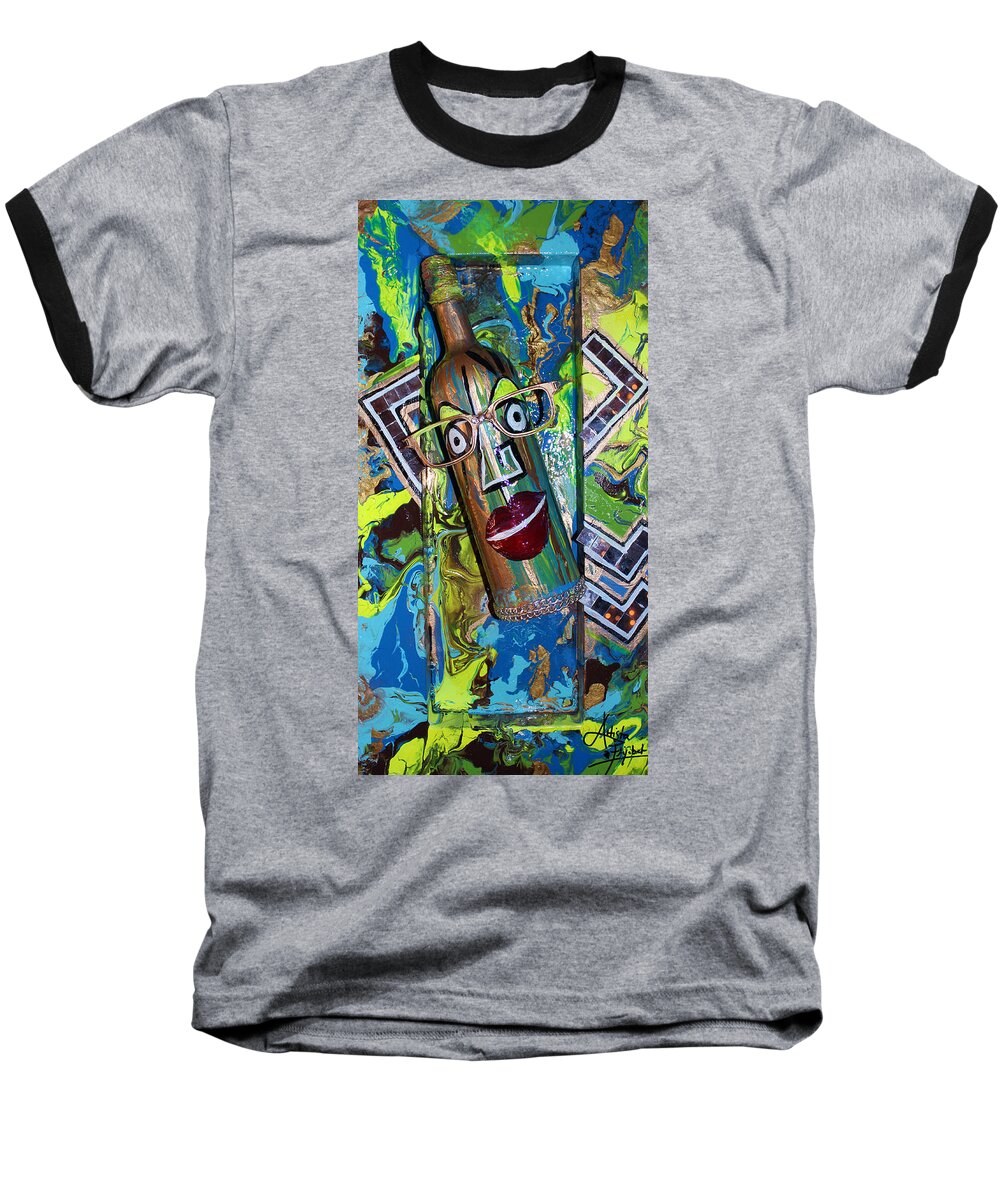 Fun Baseball T-Shirt featuring the mixed media Perception 4 by Artista Elisabet