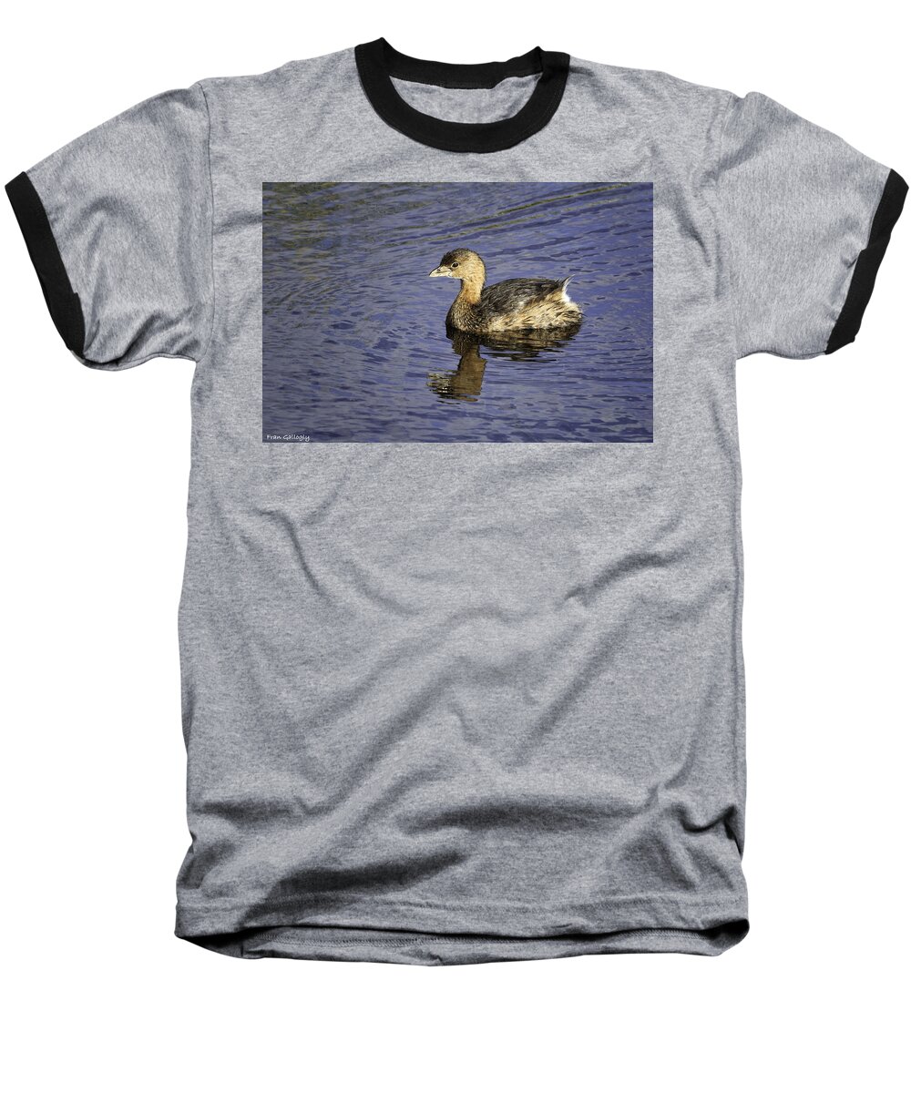 Bird Baseball T-Shirt featuring the photograph Pied-billed Grebe by Fran Gallogly