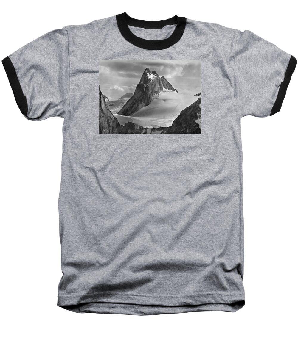 Pigeon Spire Baseball T-Shirt featuring the photograph 102760-BW-Pigeon Spire by Ed Cooper Photography