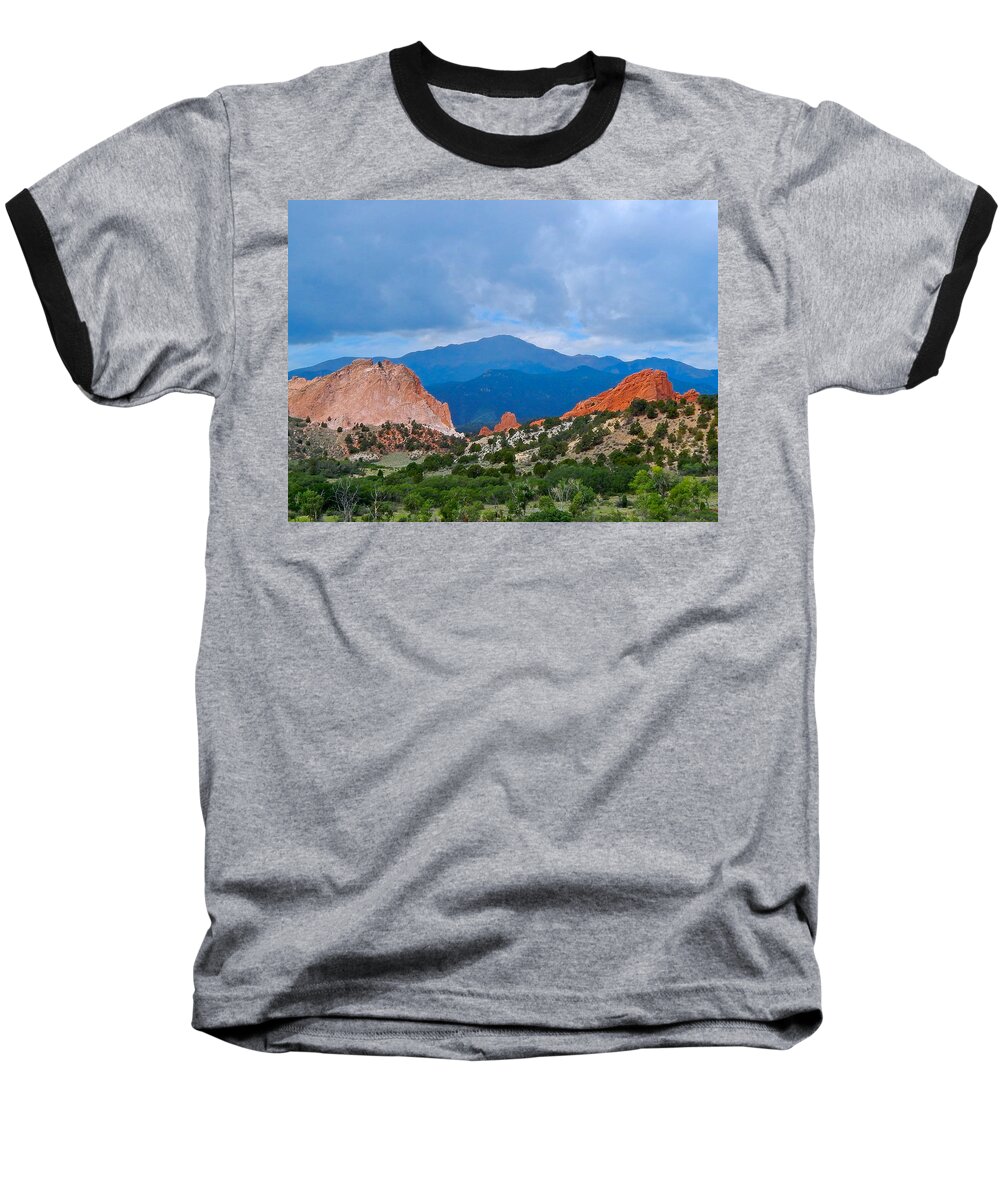 Photo Baseball T-Shirt featuring the photograph Pikes Peak by Dan Miller