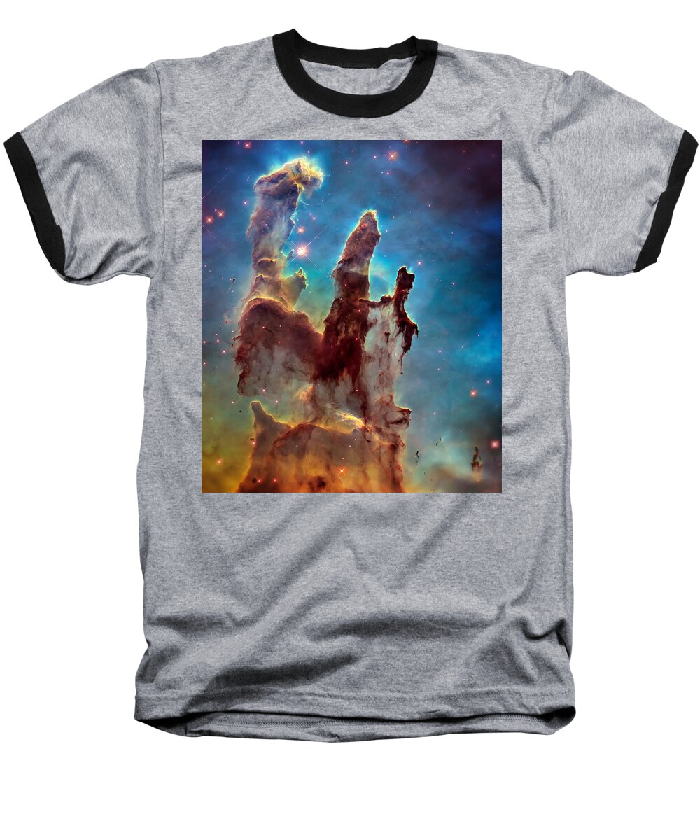 Pillars Of Creation Baseball T-Shirt featuring the photograph Pillars of Creation in High Definition Cropped by Jennifer Rondinelli Reilly - Fine Art Photography