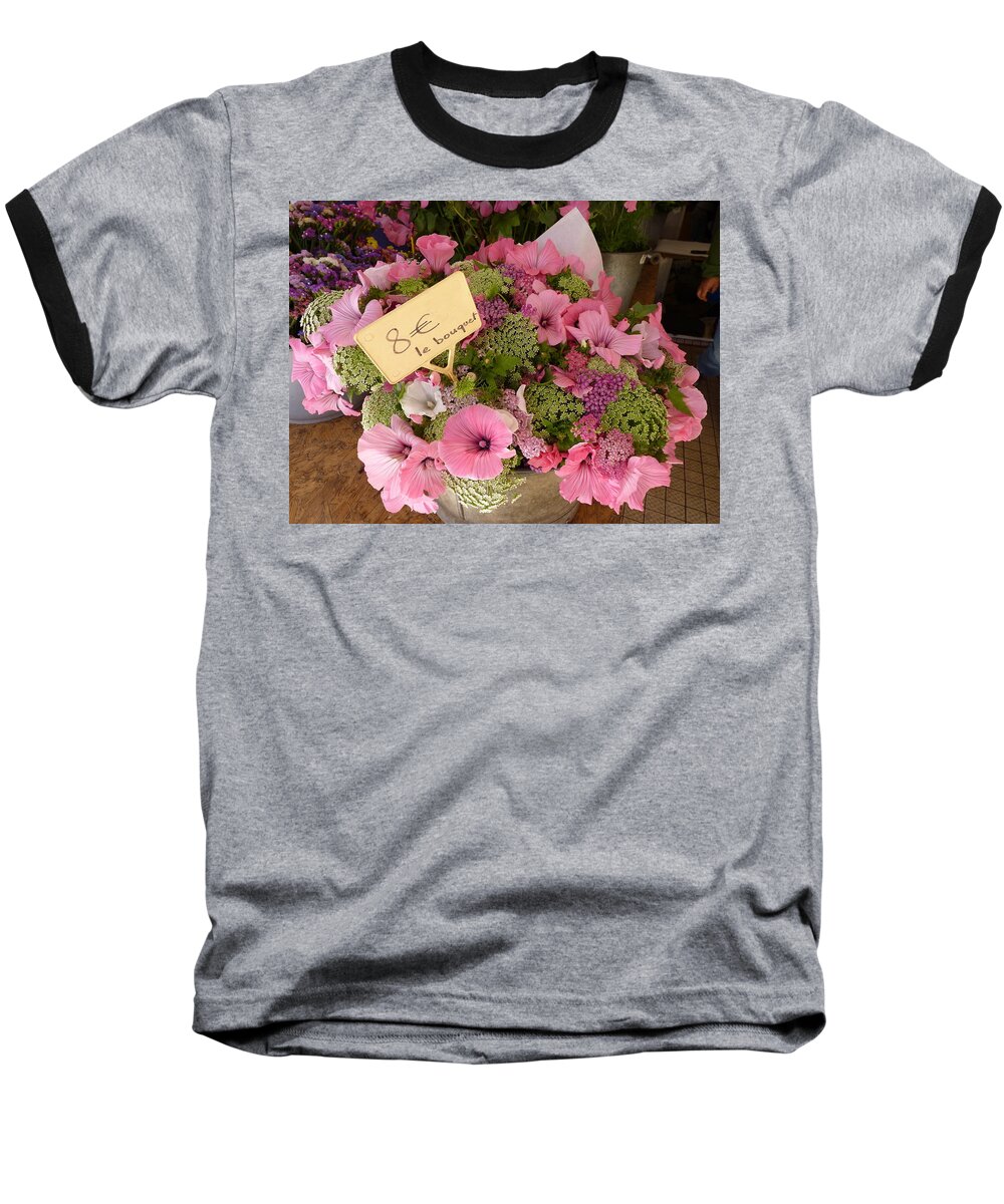 Flower Baseball T-Shirt featuring the photograph Pink Bouquet by Carla Parris