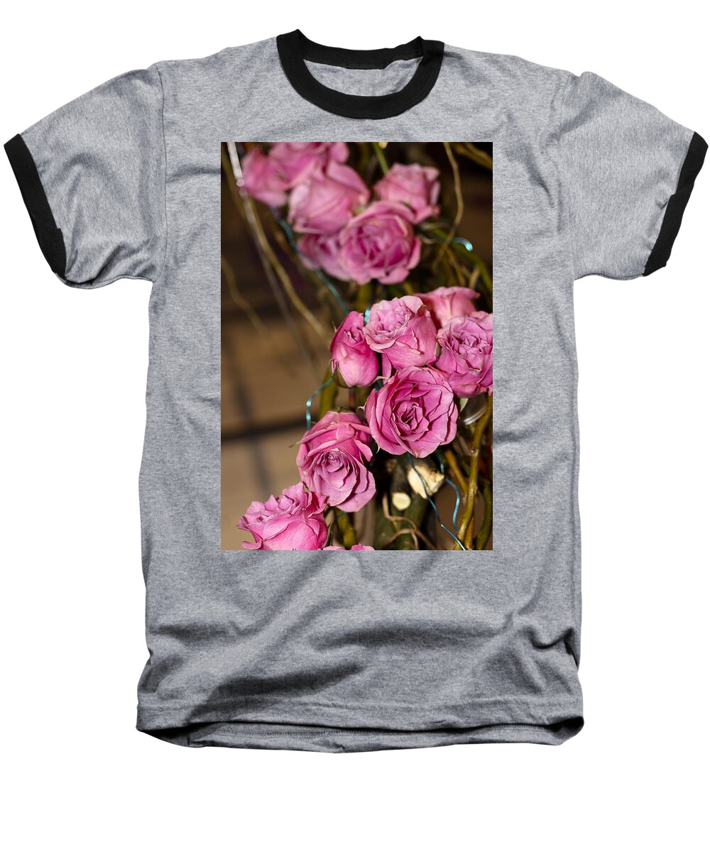 Floral Baseball T-Shirt featuring the photograph Pink Roses by Patrice Zinck