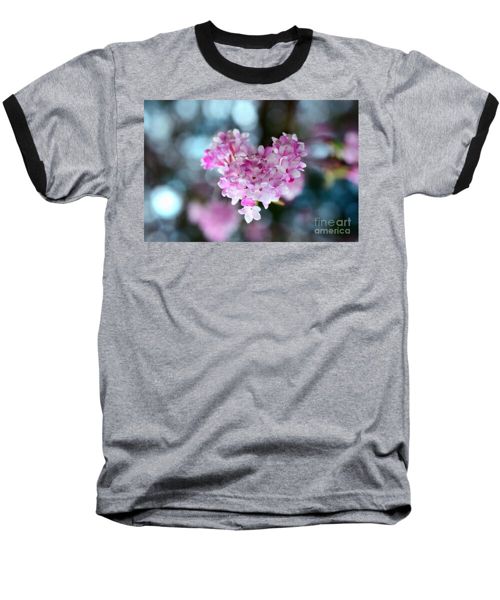 Sabine Jacobs Baseball T-Shirt featuring the photograph Pink Spring Heart by Sabine Jacobs