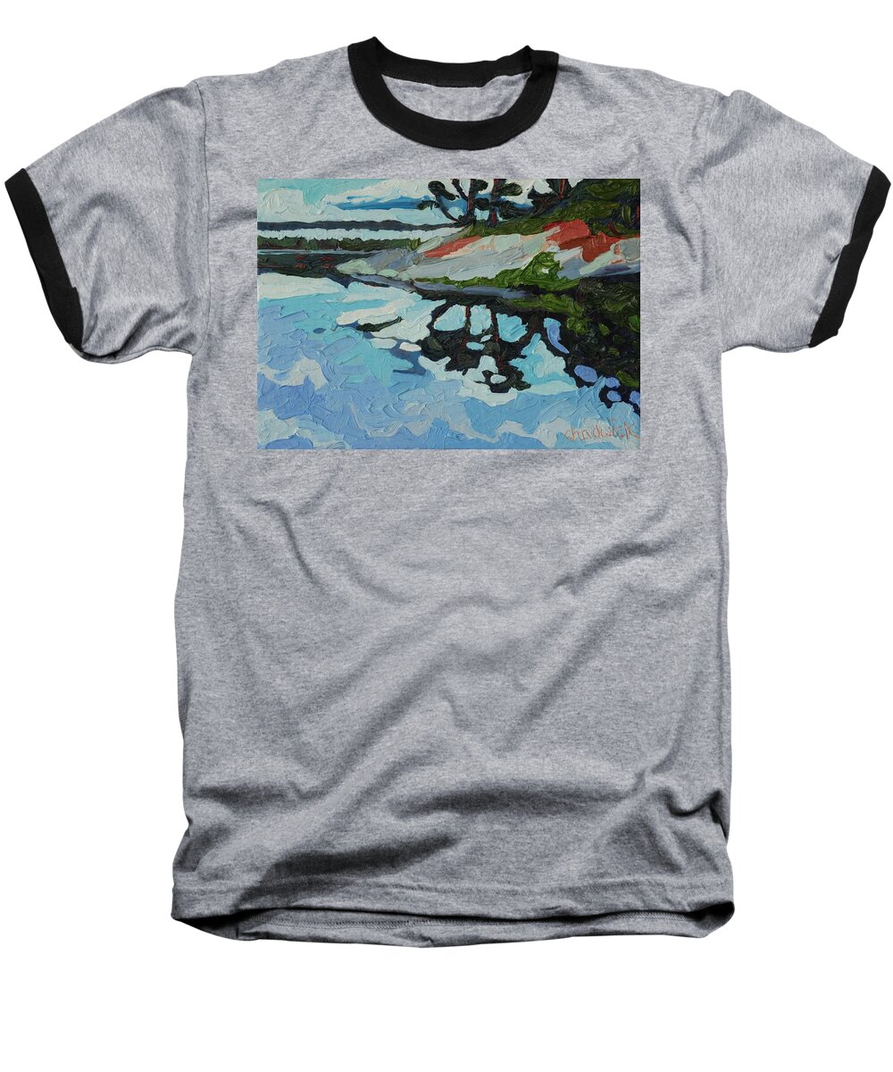 Chadwick Baseball T-Shirt featuring the painting Point Paradise by Phil Chadwick