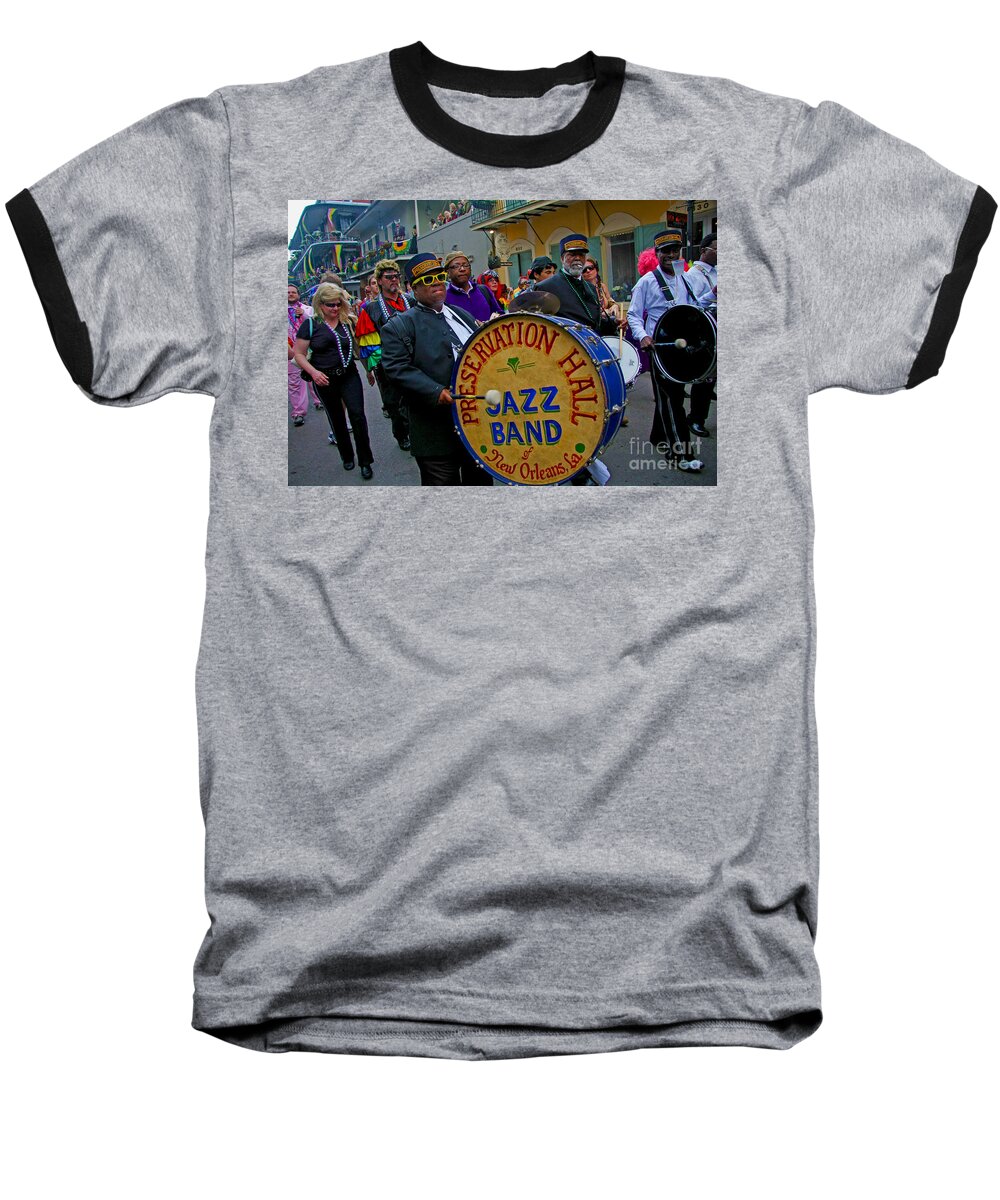 Mardi Gras Day Photo Baseball T-Shirt featuring the photograph New Orleans Jazz Band by Luana K Perez
