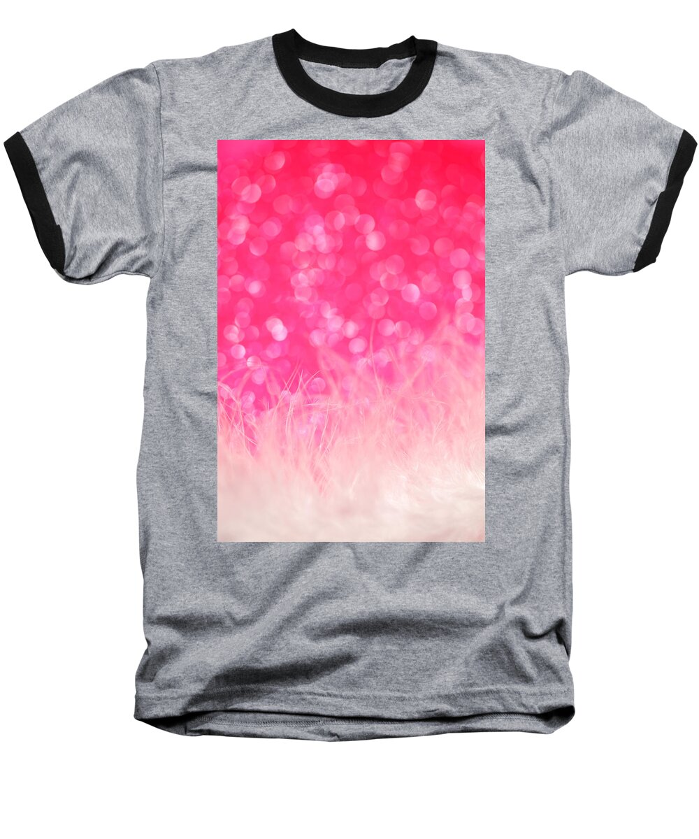 Abstract Baseball T-Shirt featuring the photograph Pretty In Pink by Dazzle Zazz