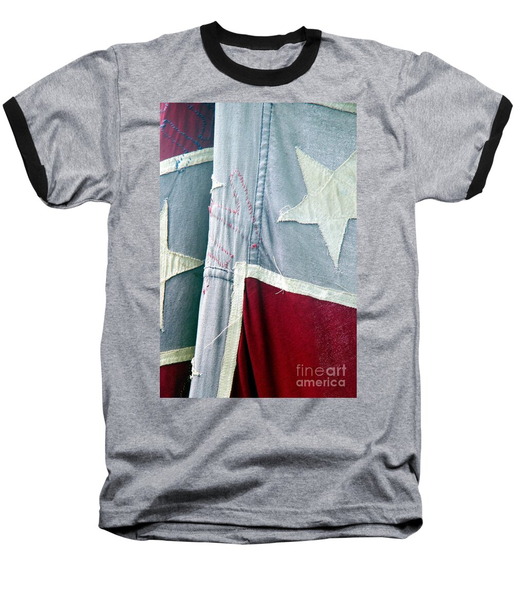 Flag Baseball T-Shirt featuring the photograph Primitive Flag by Valerie Reeves