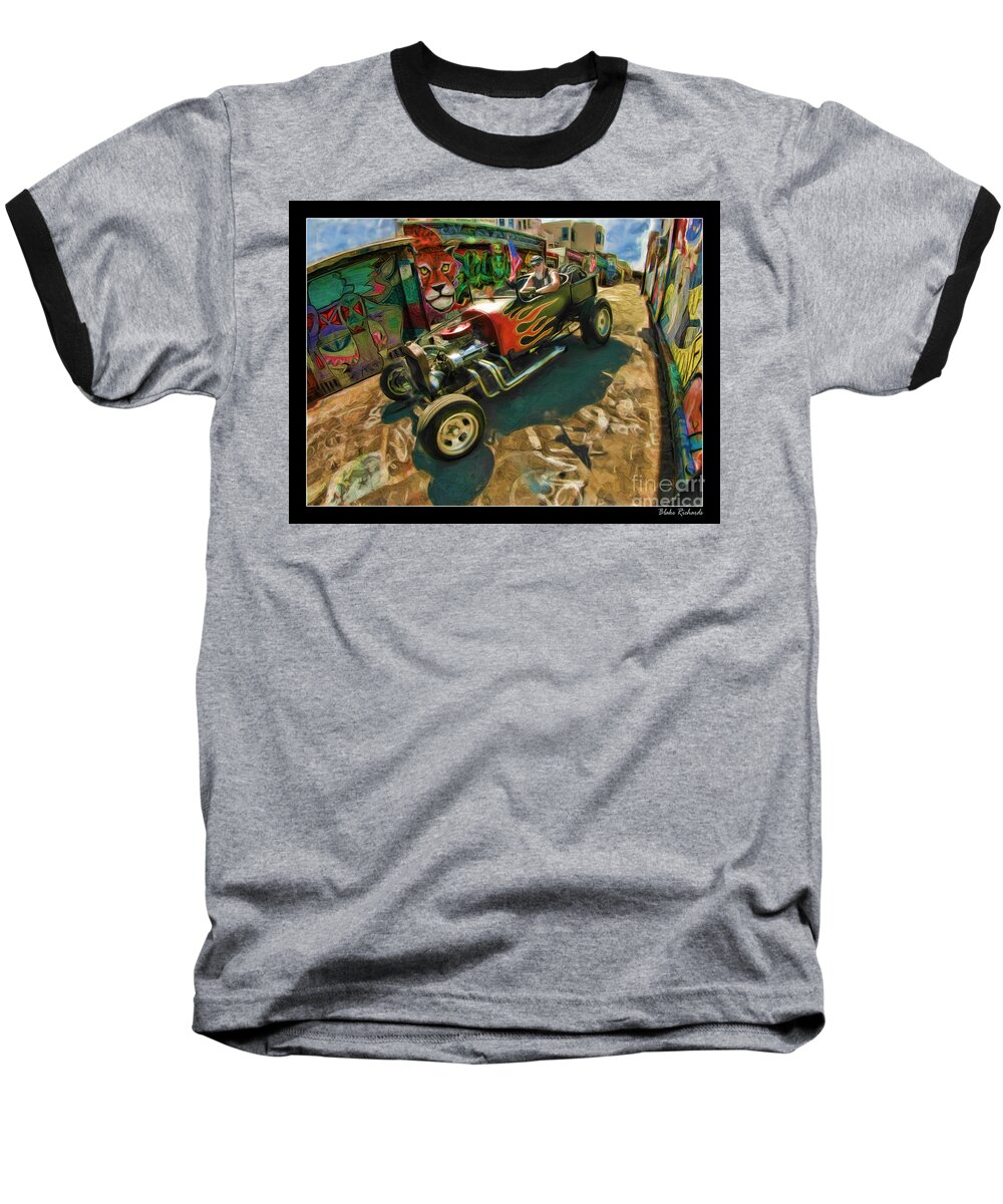 Old Cars Photos Baseball T-Shirt featuring the photograph Psychedelic Journey by Blake Richards