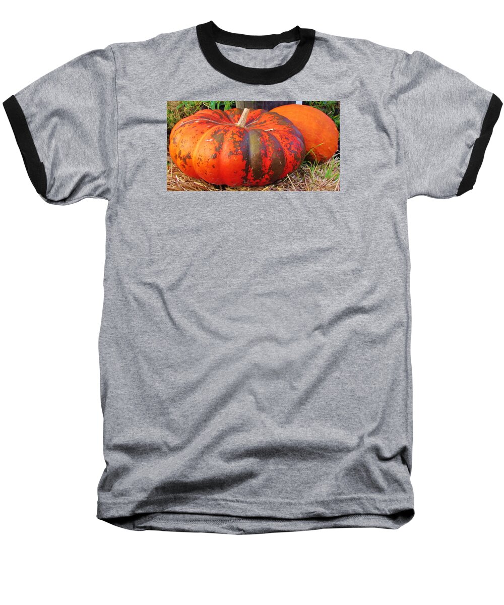 Pumpkin Baseball T-Shirt featuring the photograph Pumpkins by Cynthia Guinn