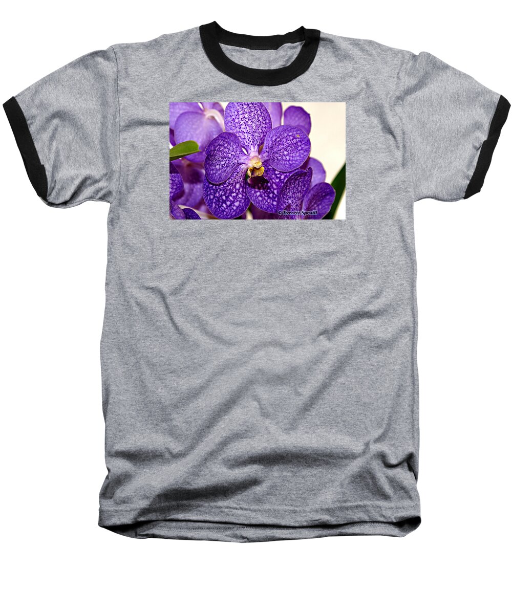 Birmingham Baseball T-Shirt featuring the photograph Purple Orchid by Everett Spruill