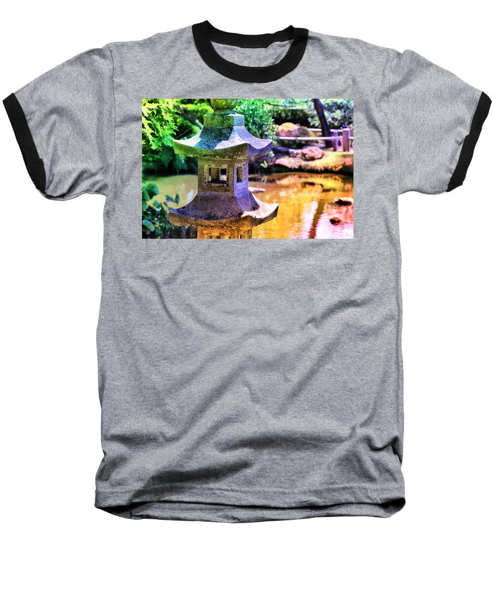 Japanese Garden Baseball T-Shirt featuring the photograph Rainbow Pagoda by Spencer Hughes